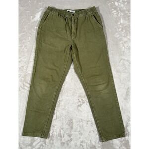 Outerknown The Field Pant Men Medium Green Organic Cotton Travel Pockets Outdoor